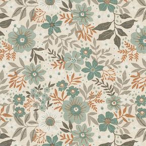 Decostof half panama bloemenpracht – riet/natuur, 