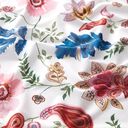 Polyesterjersey Paisley bloemen – wit/rood, 