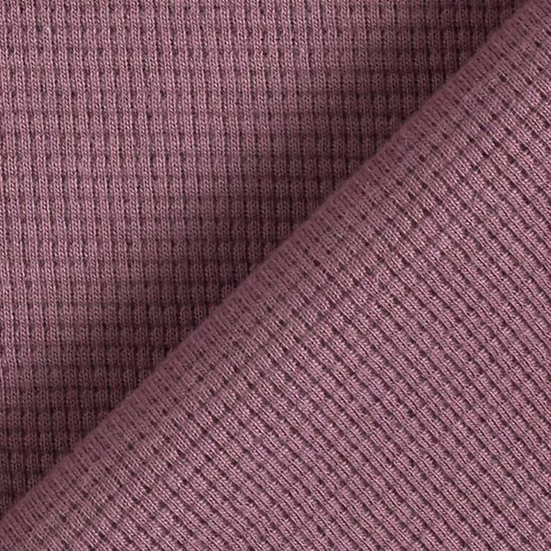 Mini Katoenen wafel jersey effen – aubergine,  image number 4