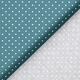 Katoenpopeline Kleine stippen – petroleum/wit,  thumbnail number 6