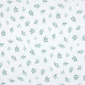Mousseline/dubbel gehaakte stoffen Takken | Poppy Fabrics – wit/riet, 