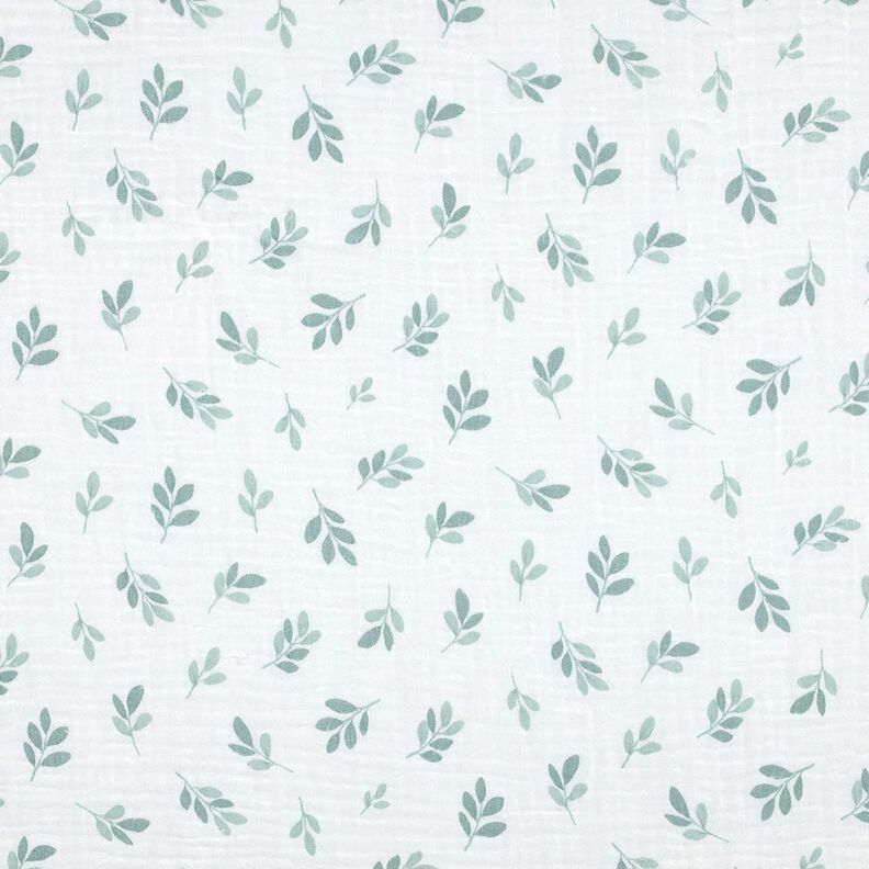 Mousseline/dubbel gehaakte stoffen Takken | Poppy Fabrics – wit/riet, image number 1