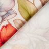 Viscose-linnen-mix Bloemen en rozenranken – natuur/vuurrood,  thumbnail number 4