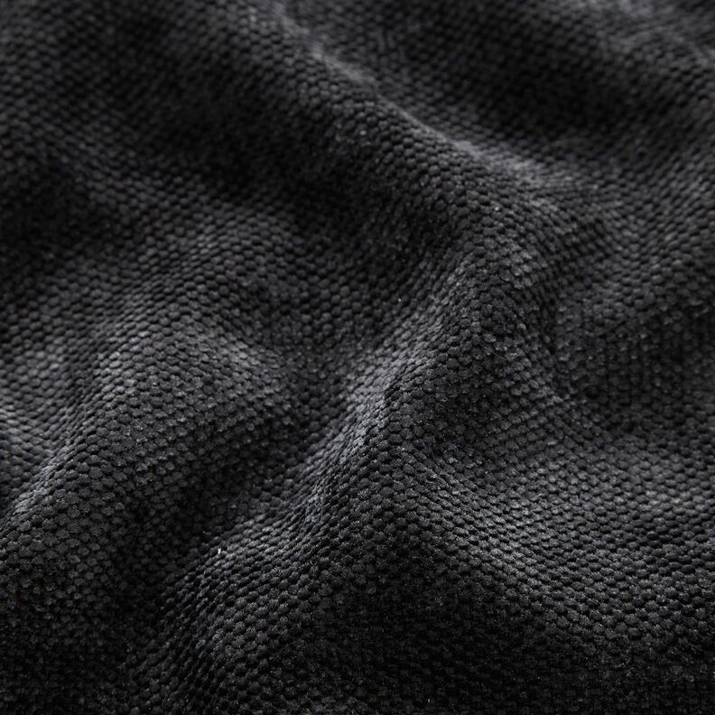 Thermische gordijnstof Chenille – zwart,  image number 3
