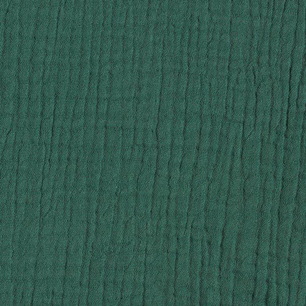 GOTS Drielaagse katoenen mousseline – donkergroen, image number 4