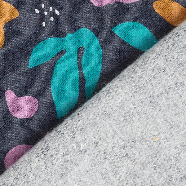 Sweatshirt geruwd Bladeren en glitter – nachtblauw, image number 4