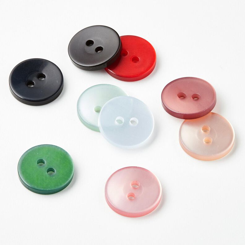 2-gats knoop glanzend [Ø 15 mm] – roze,  image number 4