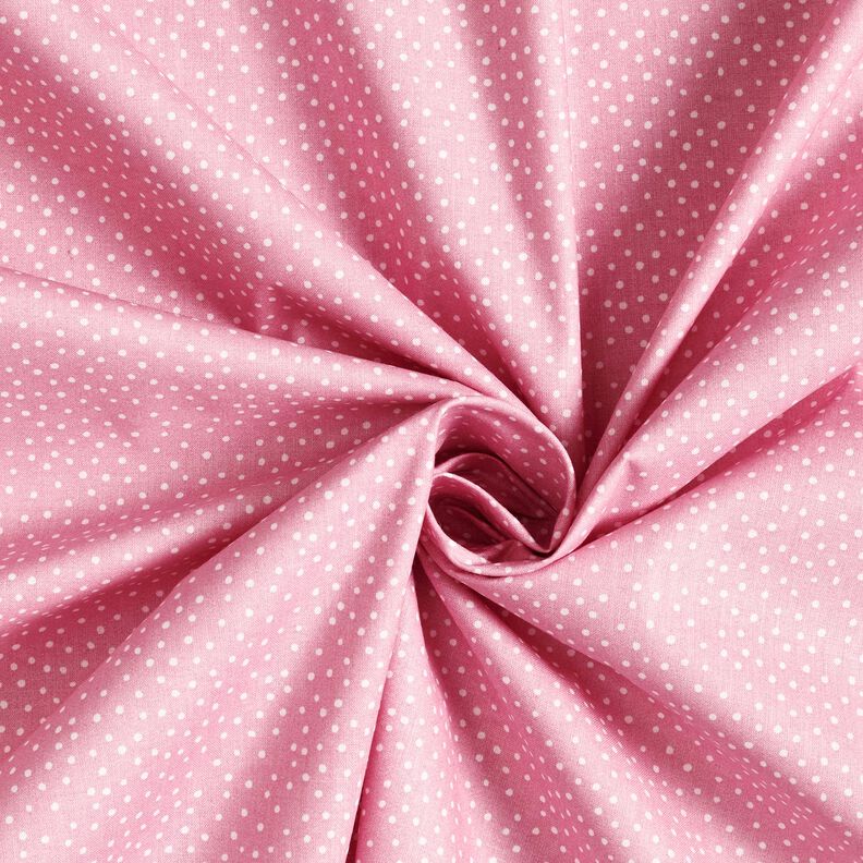 Katoenen stof Cretonne fijne stippen – roze,  image number 3