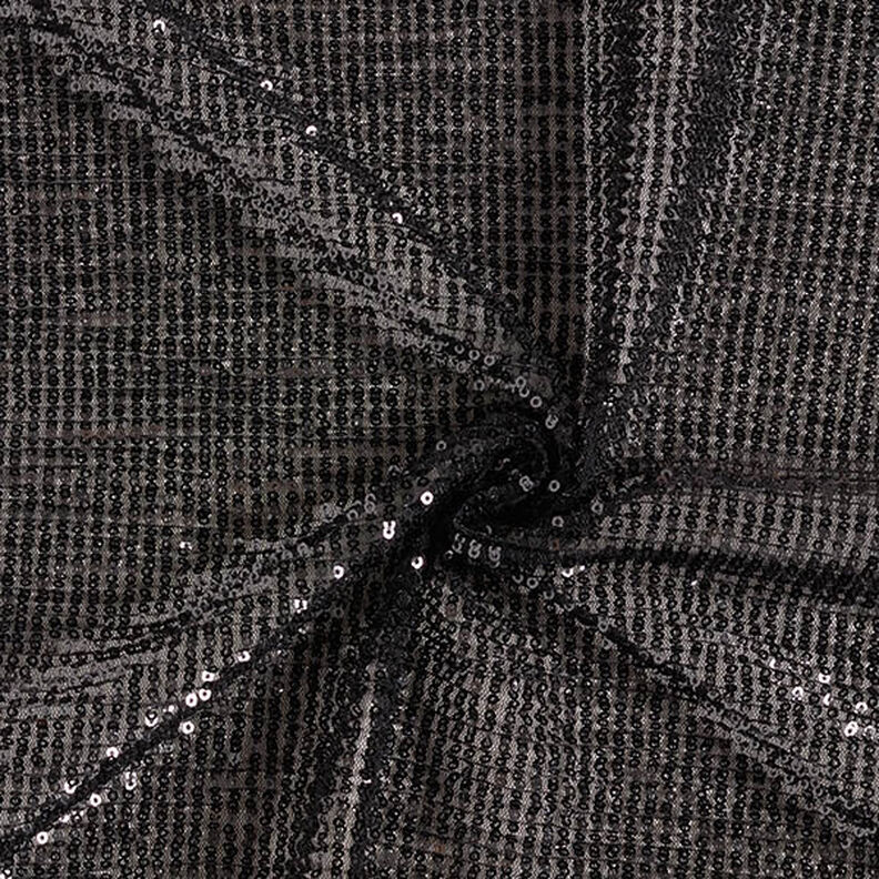 Pailletten plissé – zwart,  image number 3