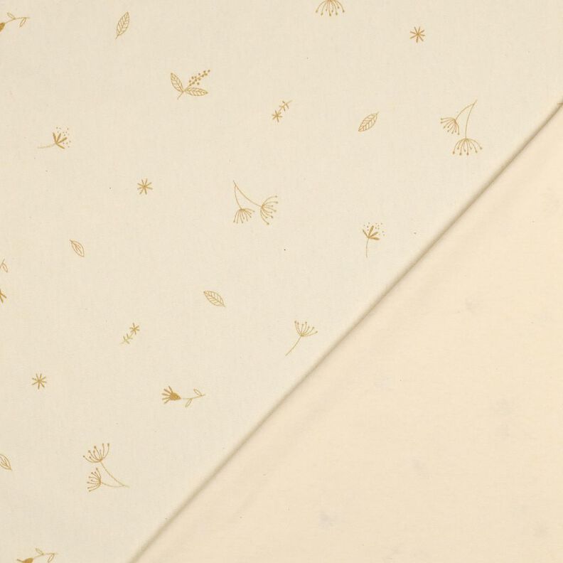 GOTS Katoenjersey Takken en planten | Poppy Fabrics – creme/reekalf, image number 4