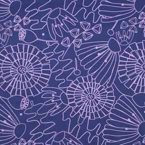 Katoenpopeline Eden | Nerida Hansen – marineblauw/lila, 
