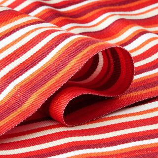 Outdoor Ligstoel stof Lengtestrepen, 44 cm – rood/oranje, 