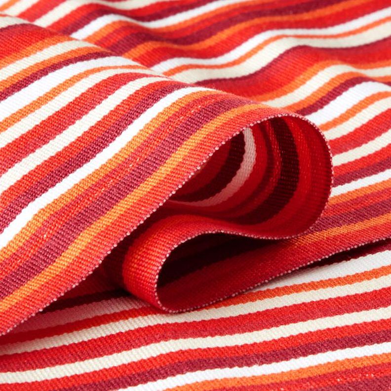 Outdoor Ligstoel stof Lengtestrepen 45 cm – rood/oranje,  image number 2