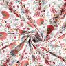 Katoenen stof Popeline elegante bloemenranken – wit/bessen,  thumbnail number 3