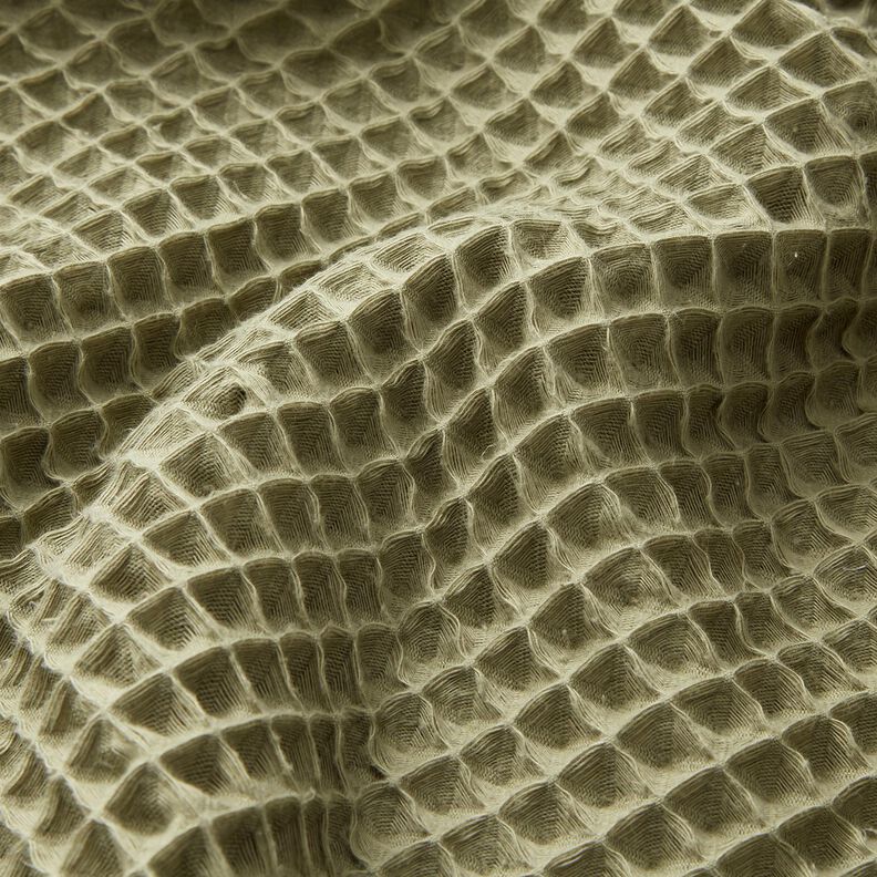Wafelpiqué grote honingraten – licht kaki,  image number 2