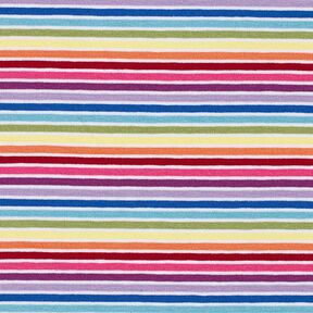 Katoenjersey Regenboogringen – wit/kleurenmix, 