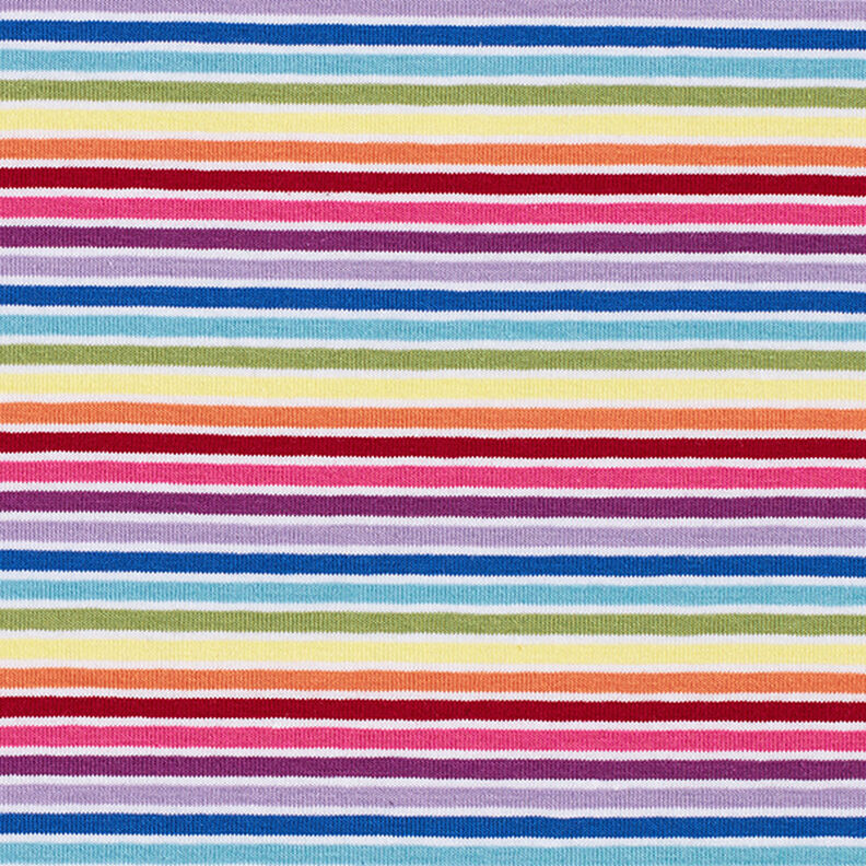Katoenjersey Regenboogringen – wit/kleurenmix,  image number 1