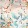 Katoenjersey Eenhoorns Digitaal printen | by Poppy – ecru/eucalyptus,  thumbnail number 2