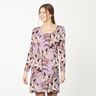 Katoenjersey Digitale print van grote lelies – pastelviolet/greige,  thumbnail number 5