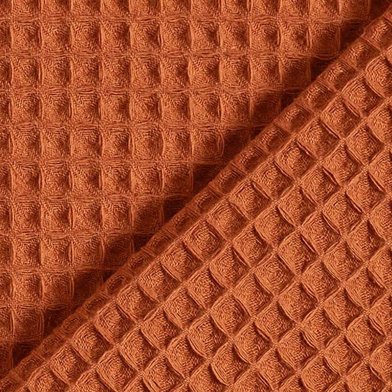 Wafelpiqué – terracotta,  image number 3