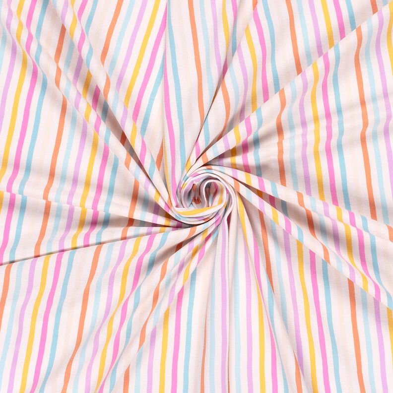 Katoenjersey Pastelkleurige strepen – ecru/pastelviolet,  image number 3