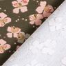 Katoenjersey Schattige bloemetjes – kaki,  thumbnail number 4