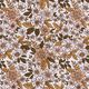 Katoenpopeline Bloemenzee – wit/lichtbruin,  thumbnail number 1