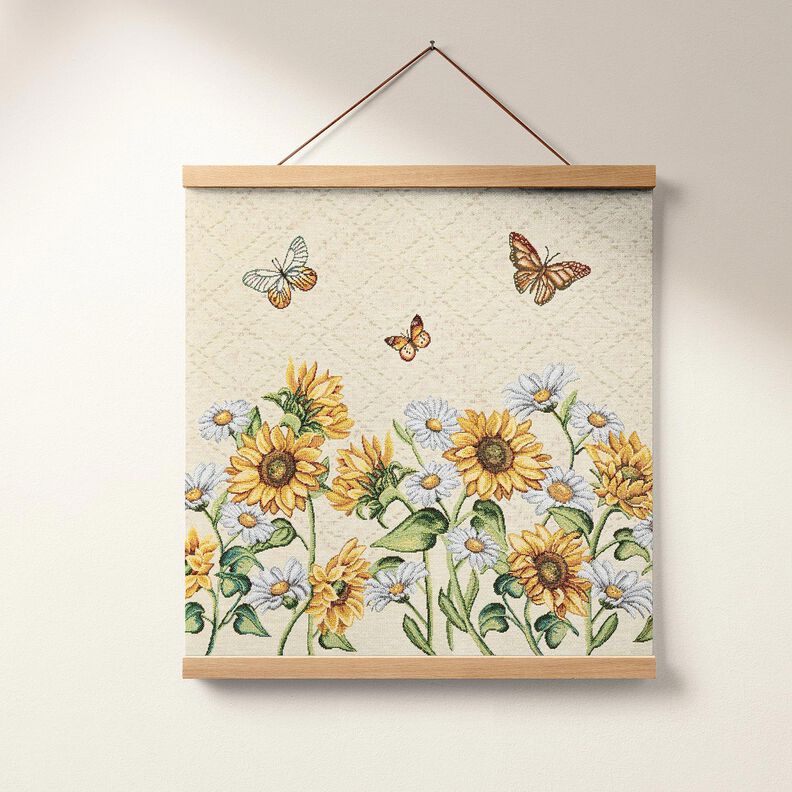 Decopaneel Gobelin Zonnebloemen – lichtbeige/zonnegeel, image number 5