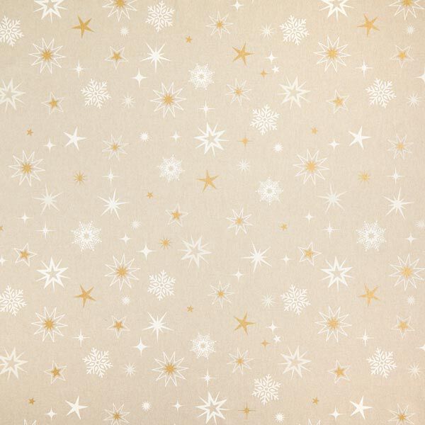 Decostof half panama Glinsterende sterren – goud/wit,  image number 1