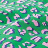 Gecoate katoen abstracte Leeuw | Poppy Fabrics – groen/roze,  thumbnail number 2
