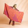 Strandkleding hamamdoek jacquard ornamenten – rood/perzik sinaasappel,  thumbnail number 5