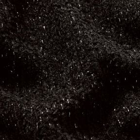 Chenille Breijacquard Glitter – zwart/antiek zilver metallic, 