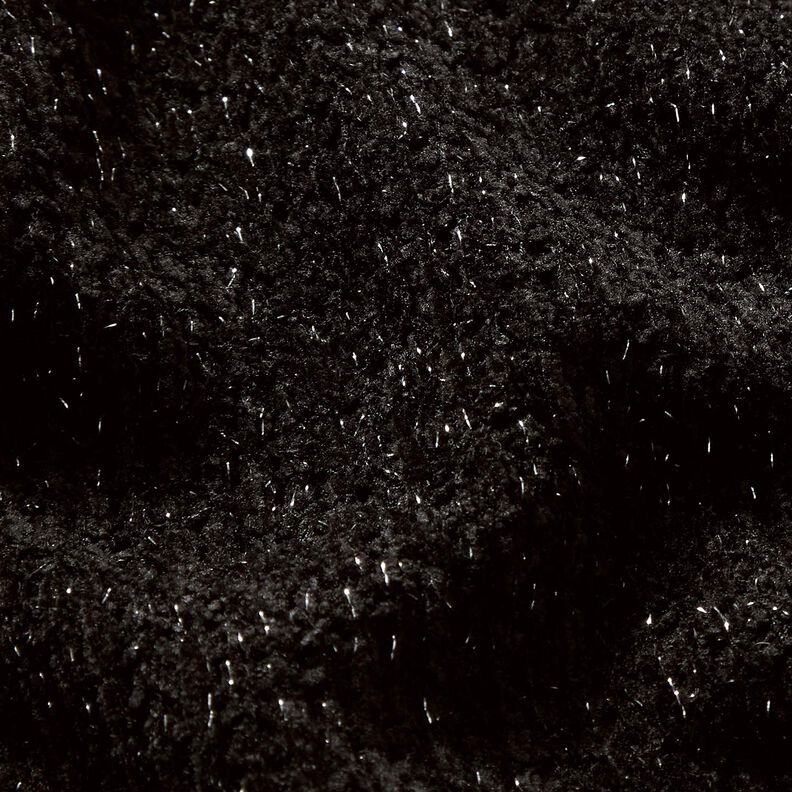 Chenille Breijacquard Glitter – zwart/antiek zilver metallic,  image number 2