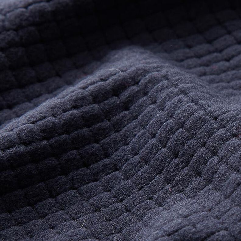 Structuur jersey vakjes – marineblauw,  image number 2