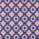 Softsweat Noors patroon – indigo/zalm,  thumbnail number 1