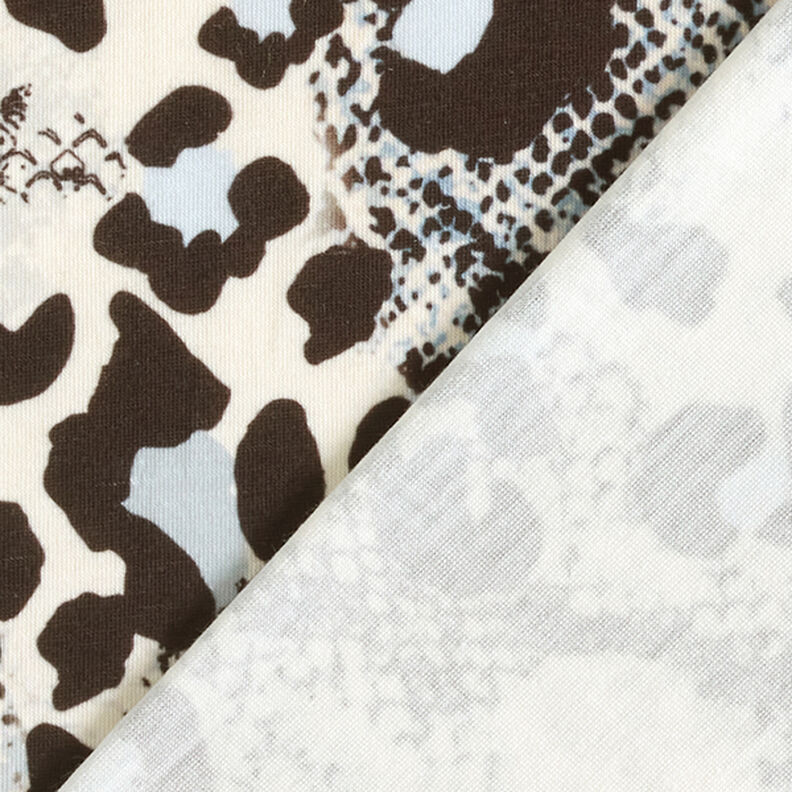 Polyester jersey slangenprint – wit/zwart,  image number 4