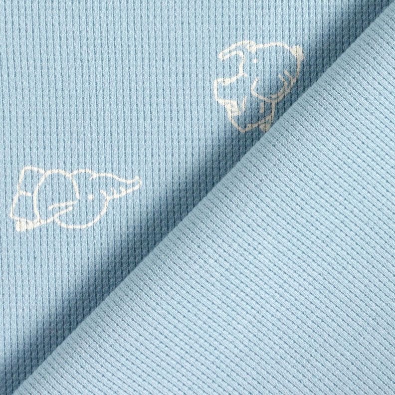 Wafel jersey Babyolifanten – zilverblauw, image number 4