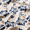 Jersey bloemenornamenten – beige/marineblauw,  thumbnail number 2