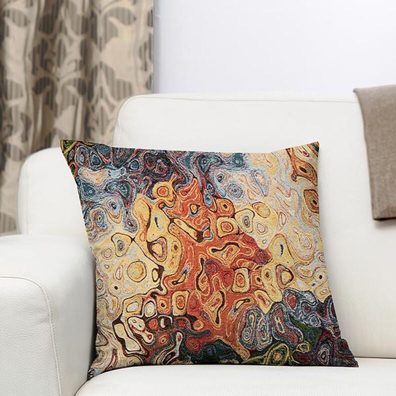 Jacquard gobelin Abstracte kunst – blauw/rood/geel, image number 5