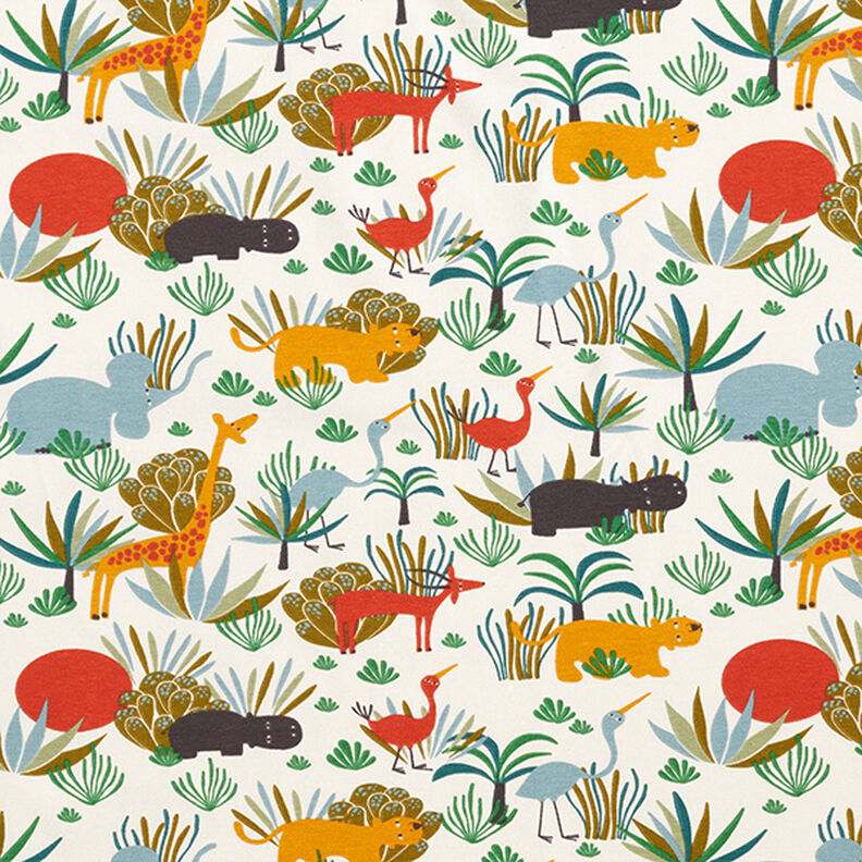 Katoenjersey nieuwsgierige jungledieren – natuur,  image number 1