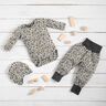 Katoenjersey kleine bloempjes – ecru/jeansblauw,  thumbnail number 6