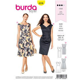Jurk, Burda 6236 | 34 - 44, 