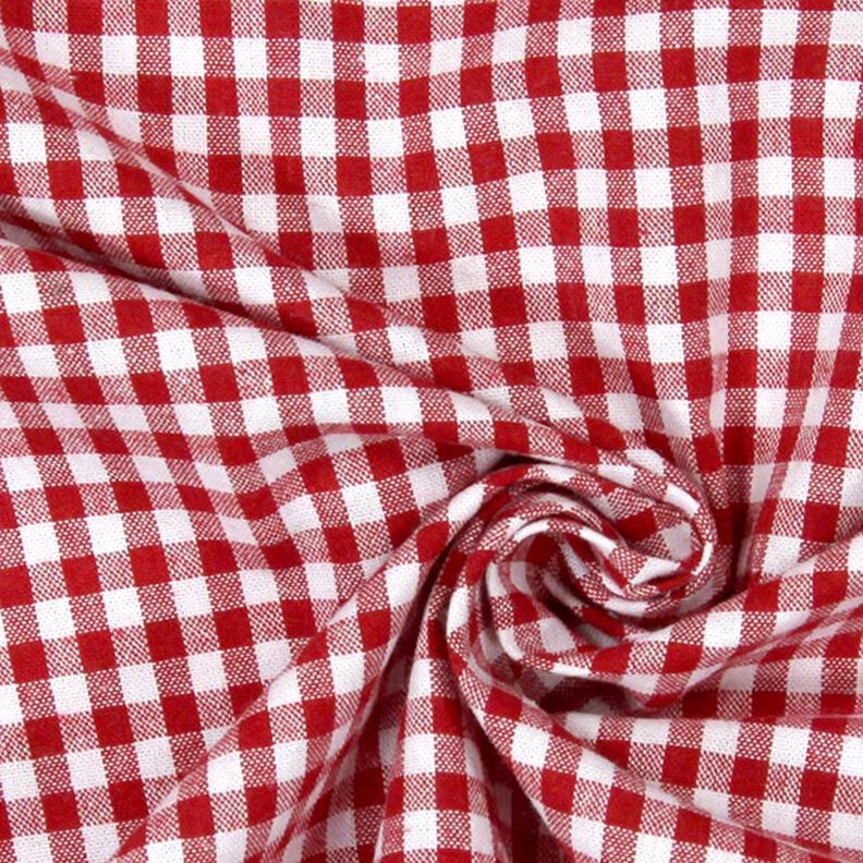 Katoenen stof Vichy ruit 0,5 cm – rood/wit,  image number 2