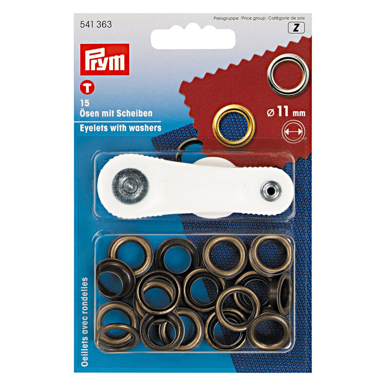 Ogen en ringen [Ø 11 mm] | Prym – oud goud,  image number 1