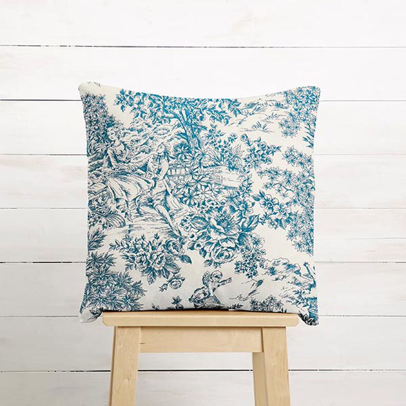 Decostof Canvas Toile de Jouy 280 cm – blauw,  image number 6