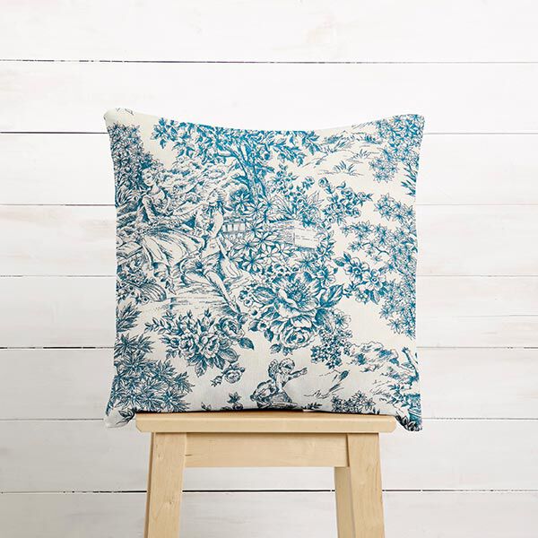 Decostof Canvas Toile de Jouy 280 cm – blauw,  image number 6