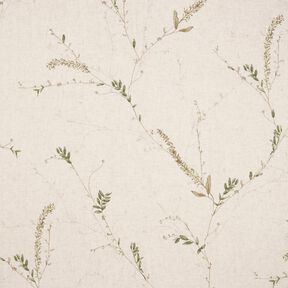 Vitragestof Voile Delicate twijgen – natuur/donkergrenen, 