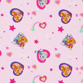 Katoenjersey Paw Patrol hartjes – roze, 