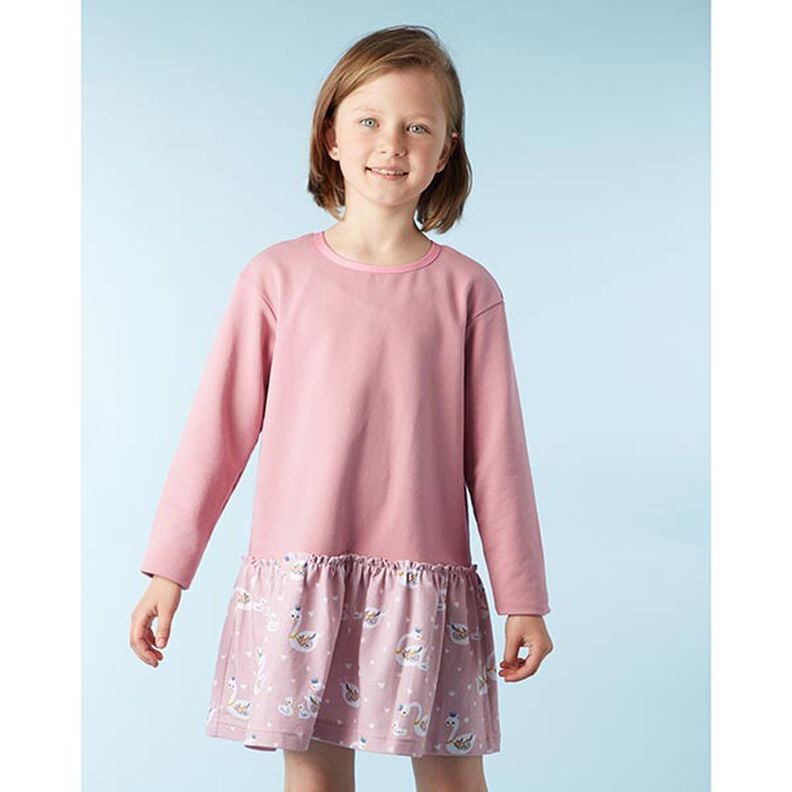 Lichte French Terry effen – donker oudroze,  image number 5