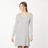 Katoenjersey smalle en brede strepen – cashew/lichtblauw,  thumbnail number 8
